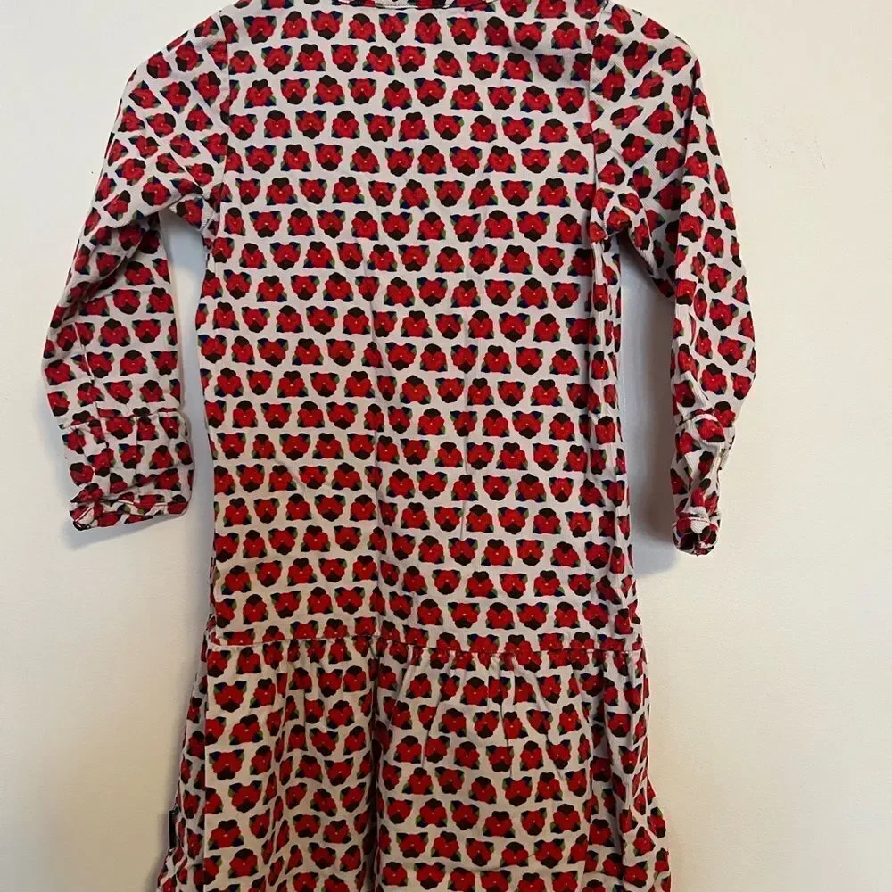 Polarn O. Pyret Red and White Heart Dress